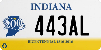 IN license plate 443AL