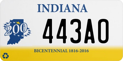 IN license plate 443AO