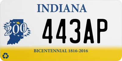 IN license plate 443AP