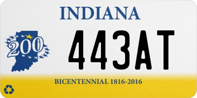 IN license plate 443AT