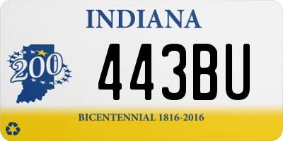 IN license plate 443BU