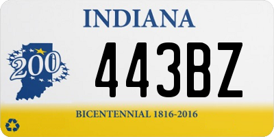 IN license plate 443BZ