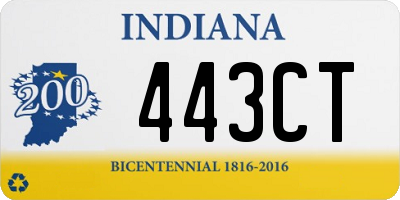 IN license plate 443CT