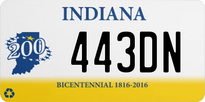 IN license plate 443DN