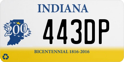 IN license plate 443DP