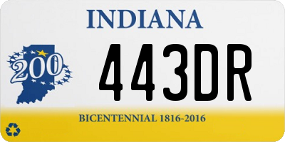 IN license plate 443DR