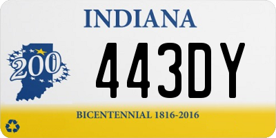 IN license plate 443DY