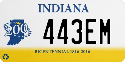 IN license plate 443EM