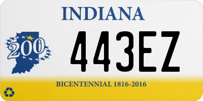 IN license plate 443EZ