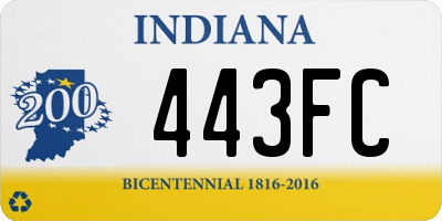 IN license plate 443FC