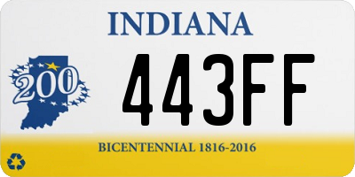 IN license plate 443FF