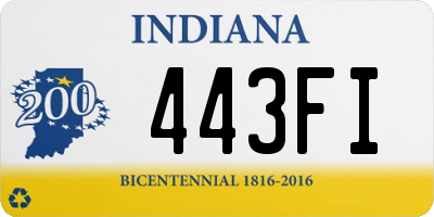 IN license plate 443FI