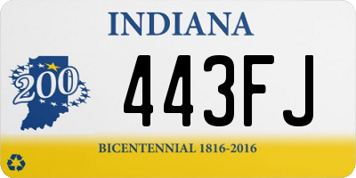 IN license plate 443FJ