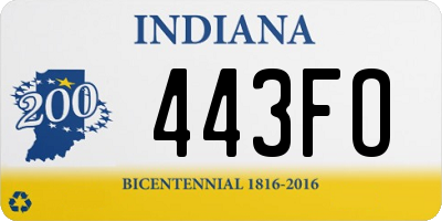 IN license plate 443FO