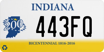 IN license plate 443FQ