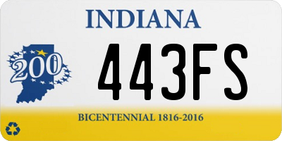 IN license plate 443FS