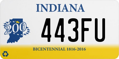 IN license plate 443FU