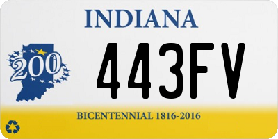 IN license plate 443FV