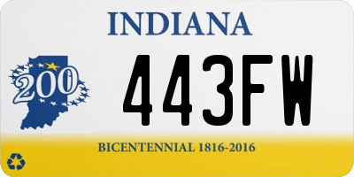 IN license plate 443FW