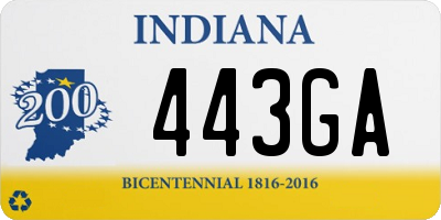 IN license plate 443GA