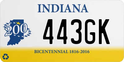 IN license plate 443GK