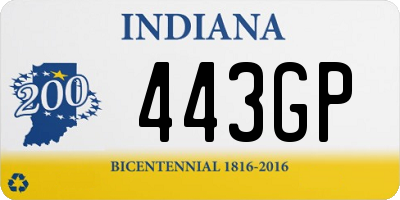 IN license plate 443GP