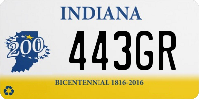 IN license plate 443GR