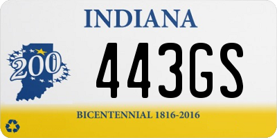 IN license plate 443GS