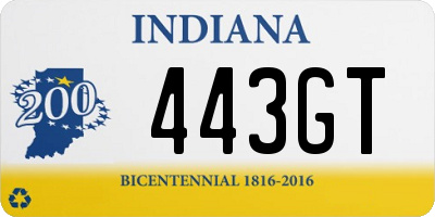 IN license plate 443GT