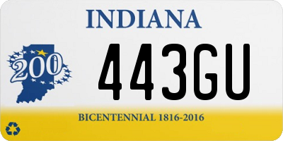 IN license plate 443GU