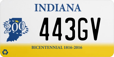 IN license plate 443GV