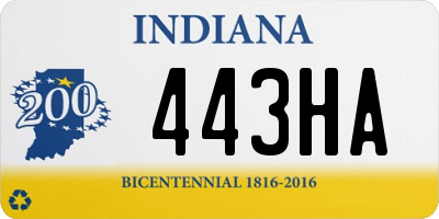 IN license plate 443HA