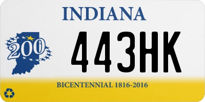 IN license plate 443HK