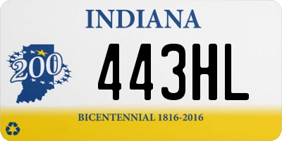 IN license plate 443HL