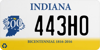 IN license plate 443HO