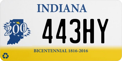 IN license plate 443HY