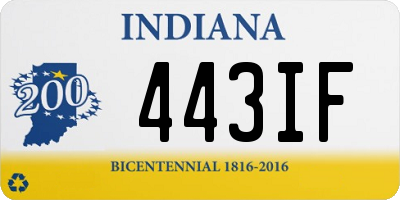 IN license plate 443IF