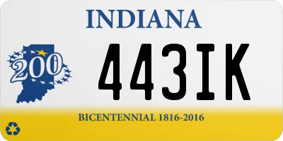 IN license plate 443IK