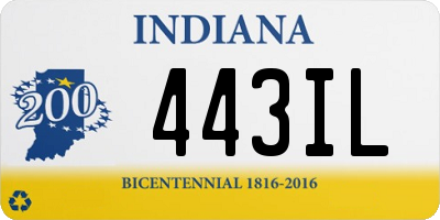 IN license plate 443IL