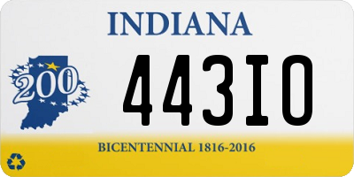 IN license plate 443IO