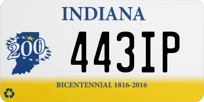 IN license plate 443IP