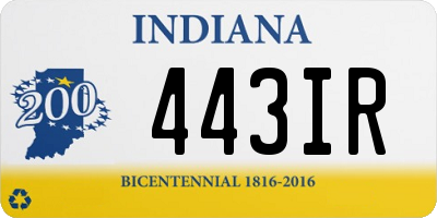 IN license plate 443IR