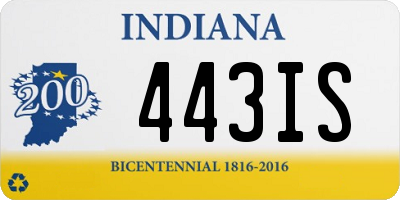 IN license plate 443IS