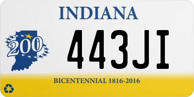 IN license plate 443JI