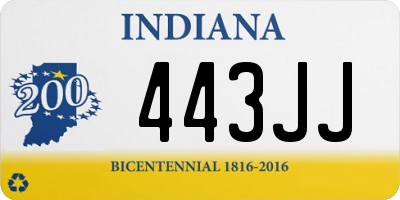 IN license plate 443JJ