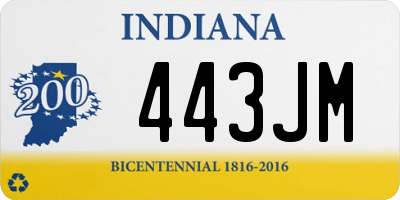 IN license plate 443JM