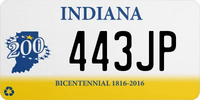 IN license plate 443JP