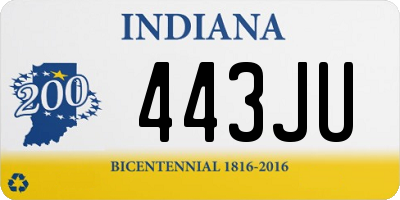 IN license plate 443JU