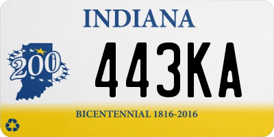 IN license plate 443KA