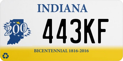 IN license plate 443KF